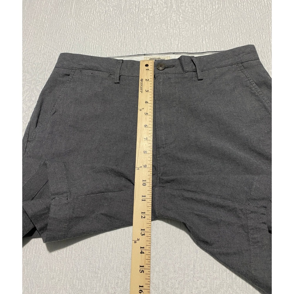 Goodthreads Chino Oxford Shorts Mens Size‎ 32 Gray Casual Everyday Flat Front - Picture 4 of 9
